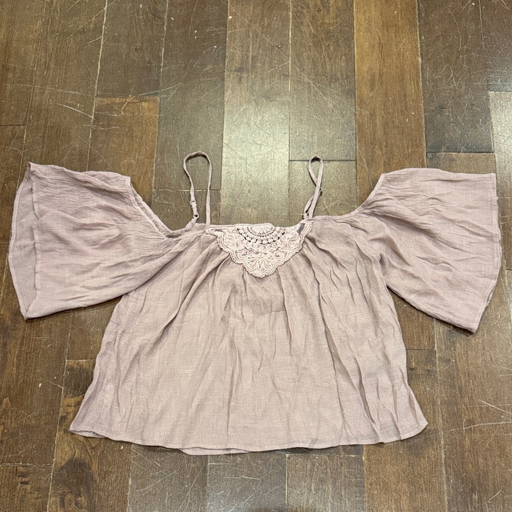 BKE Mauve Off-Shoulder Blouse